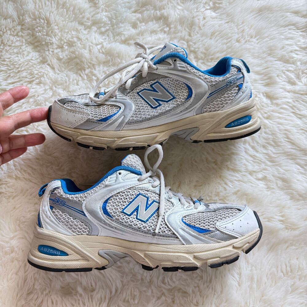 New Balance 530Sneakers in the White Blue Oasis colorway - Picture 12 of 12